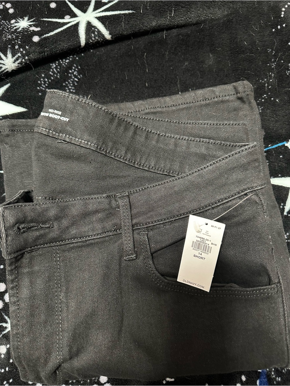 Old Navy NWT 12 Petite Black Boot Cut Stretch Jeans